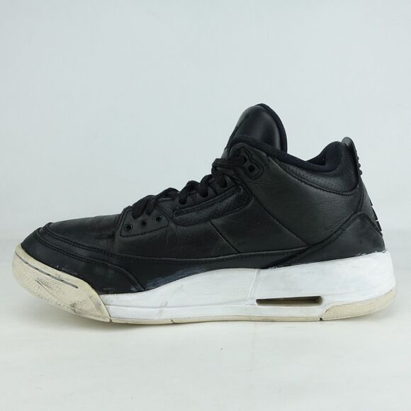 NIKE Men Air Jordan 3 Cyber Monday Sneakers Size 10 Black Leather 136064-020 main image 5
